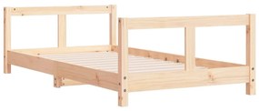 Estrutura de cama infantil 80x160 cm pinho maciço