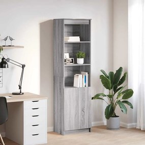 vidaXL Aparador alto 50x35x180cm derivados de madeira sonoma cinzento