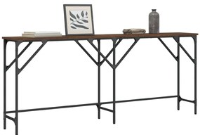 Mesa consola 180x29x75 cm derivados madeira carvalho castanho
