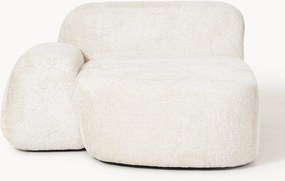 Módulo de canto com chaise longue em teddy-bouclé Wolke
