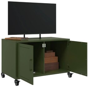 Móvel de TV 68x39x43,5 cm aço verde azeitona