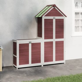 vidaXL 2 pcs conj. abrigos p/ ferramentas jardim pinho maciço cor moca