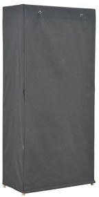 Roupeiro 79x40x170 cm tecido cinzento