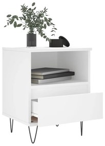 Mesa de cabeceira 40x35x50 cm derivados de madeira branco