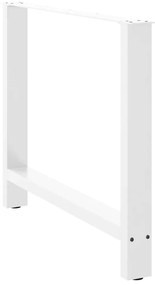 Pés para mesa de jantar , 2 peças, 90x (72-73) cm, branco, aço