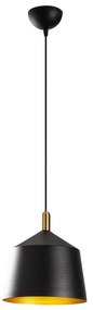 Candeeiro Chandelier Saglam – Preto/Dourado/Antigo – 25x124 cm