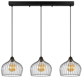 Chandelier Bek – Preto Antigo – 100 x 30 x 41-121 cm