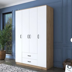 Roupeiro BA112 – Nogueira Branca – 140 x 210 x 51,5 cm