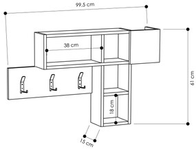 Hall Stand Game – Branco – 99,5x61x15 cm