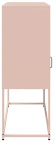 Aparador 100,5x39x107 cm aço laminado a frio rosa