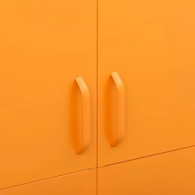 Roupeiro 90x50x180 cm aço amarelo mostarda