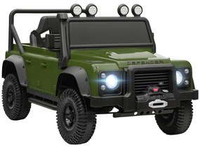 AIYAPLAY Carro elétrico crianças, controlo remoto 2,4G, 3 velocidades, 4 rodas com suspensão, música, luzes LED e buzina, verde | Aosom Portugal