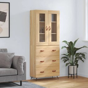 vidaXL Armário alto 69,5x34x180 cm derivados de madeira cor sonoma