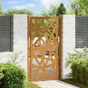 vidaXL Portão de jardim 105x180 cm design de luz em aço resistente