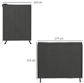 Capa para Móveis de Jardim Capa Protetora para Baloiços de Exterior com Fecho de Correr 177x114x152 cm Cinza Escuro