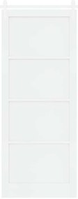 Porta Deslizante vidaXL com Conjunto de Ferragens Branca 93x232 cm Mad