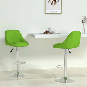 vidaXL Bancos de bar 2 pcs couro artificial verde
