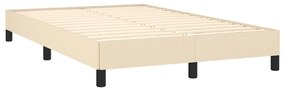 Cama boxspring com colchão 120x190 cm tecido cor creme