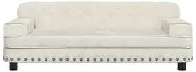 Cama para cães 90x53x30 cm veludo cor creme