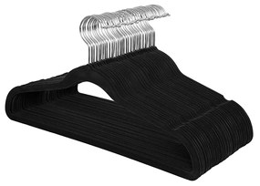 SONGMICS CRF26BK Conjunto de 30 cabides de veludo 43,5 cm de comprimento Cabides para ternos Gancho giratório fino e resistente de 360° para casacos, camisas e ternos Preto