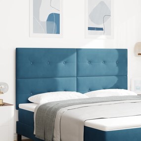 vidaXL Cabeceira com Botões Azul Escuro 180 cm Veludo