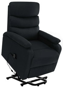 vidaXL Poltrona de massagens elevatória tecido preto