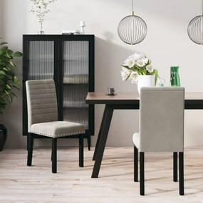 vidaXL Cadeiras de jantar 2 pcs veludo cinzento-claro