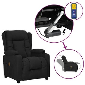 vidaXL Poltrona de massagens elevatória tecido preto