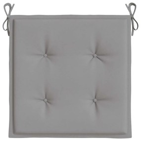 Almofadões p/ cadeiras jardim 2pcs 40x40x4 cm oxford cinza