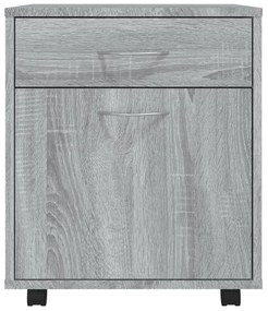Móvel com rodas 45x38x54cm derivados de madeira sonoma cinza
