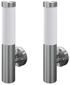 Candeeiros metálicos de parede, à prova de água, 2 pcs