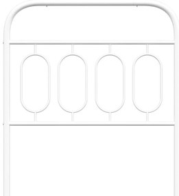 Cabeceira de cama 90 cm metal branco