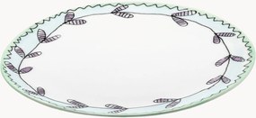 Pratos de pequeno-almoço em porcelana Fine Bone China Midnight Flowers, conjunto de 2