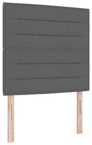 Cama de Tecido Cinza Escuro vidaXL 90x200 cm