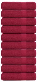 vidaXL Toalhas de banho 10 pcs 70x140 cm 360 gsm 100% algodão bordéus