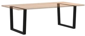 Pernas para mesa de jantar em V, 2 peças, pretas, 100x(72-73,3) cm, aç
