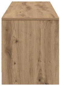 Gabinete de TV com LED Carvalho Artesanal 140x34x40 cm Madeira Derivad