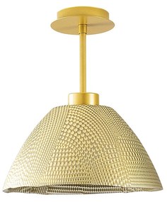 Candeeiro Suspenso Bornova – Dourado – 30 cm de Diâmetro