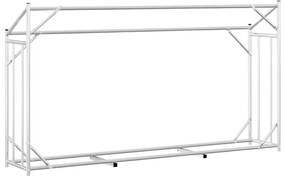 Rack de lenha tampa de chuva 200,5x41x110,5 cm aço galvanizado