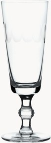 Copos de champanhe em cristal artesanal Lens, conjunto de 4