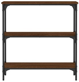 Mesa consola 75x22,5x75 cm derivados madeira carvalho castanho