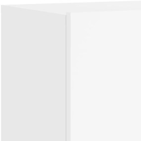 6 pcs móveis de parede p/ TV derivados de madeira branco