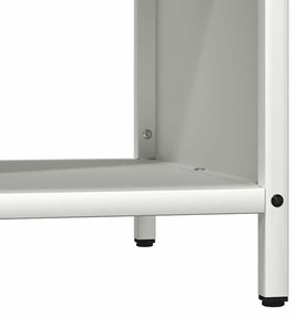 Suporte para lenha com tampo de madeira 100,5x35,5x40 cm branco