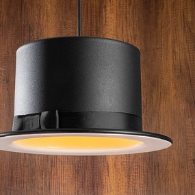 Candeeiro de Teto Fotr Sivani – Preto e Branco – 30 cm de Diâmetro, 11