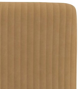 Cadeiras de jantar 4 pcs veludo castanho