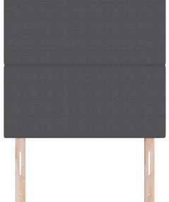 Cabeceira LED vidaXL Cinza Escuro 100 cm em Tecido Corduroy