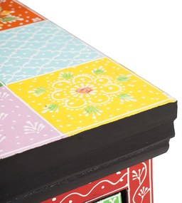 Armário de TV de parede 100x30x24 cm Madeira Sólida de Mangueira Rústi