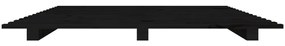Estrutura de cama 75x190 cm madeira de pinho maciça preto