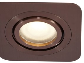 Conjunto de 6 focos embutidos redondos bronze escuro GU10 50mm IP44 - Alberto Moderno