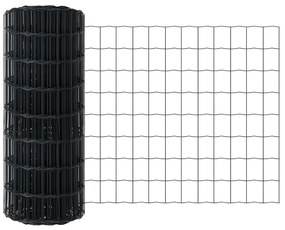 Cerca Euro com 13 Postes Flangeados 0.4x50 m de Aço Galvanizado
